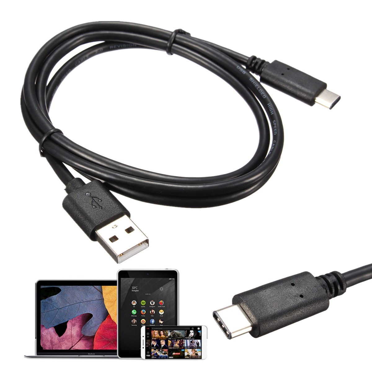 USB-31-Type-C-Male-Connector-to-USB20-A-Male-Data-Cable-Power-Charging-Cable-1633715