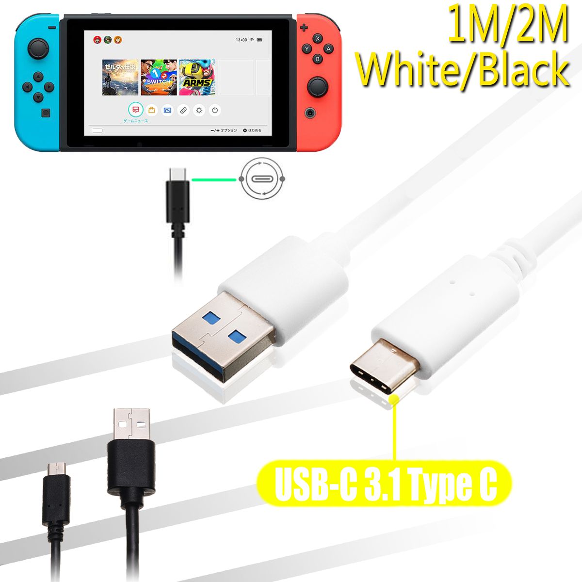 USB-C-31-Type-C-to-30-Type-A-Male-Sync-Data-Charger-Cable-FOR-Nintendo-Switch-1634694