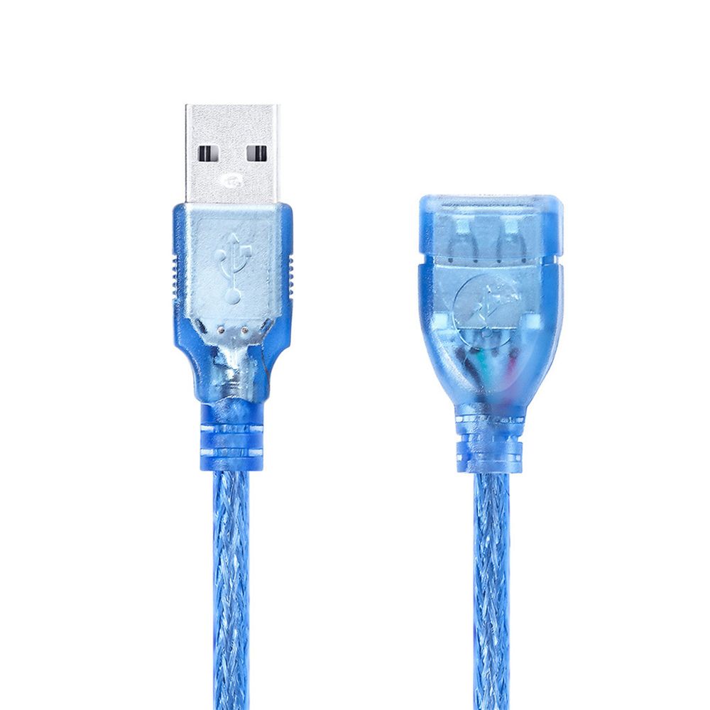 USB-Male-to-Female-Data-Cable-Transparent-Blue-High-Speed-USB-20-Extension-Cable-USB-Extension-Cord--1662508