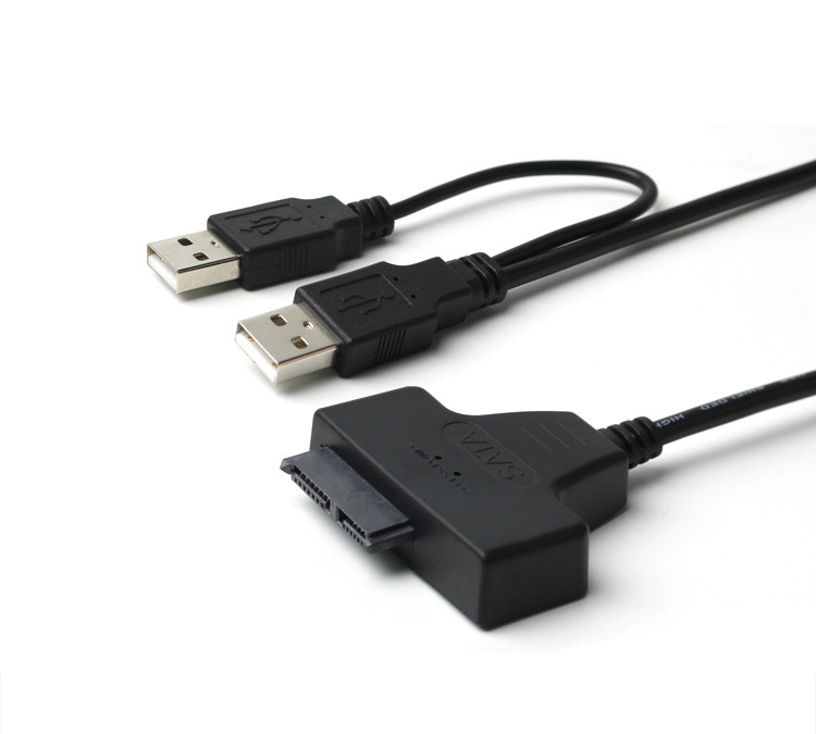Ult-best-SA0058-Double-USB-20-to-SATA-13Pin-Hard-Drive-Converter-Cable-Adapter-76-Male-to-Male-SSD-H-1653360