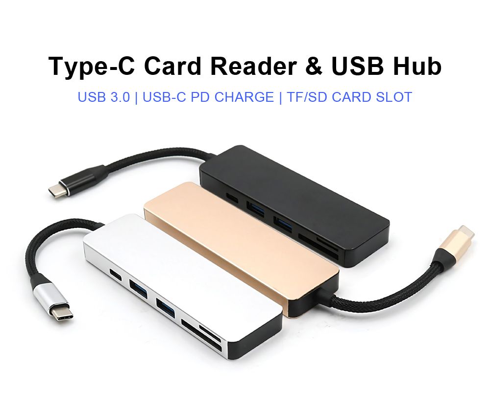 5-in-1-Type-C-to-2-Port-USB-30-Type-C-PD-Charge-Hub-SD-TF-Card-Reader-Support-OTG-Function-1342729