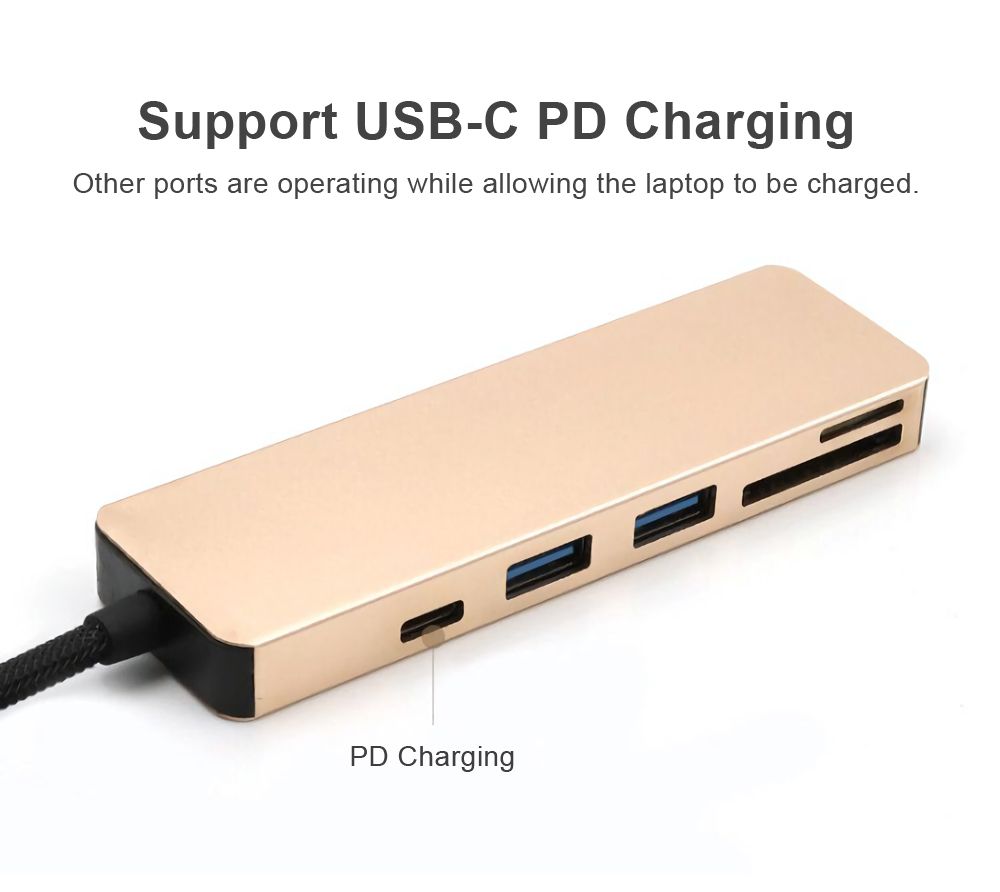 5-in-1-Type-C-to-2-Port-USB-30-Type-C-PD-Charge-Hub-SD-TF-Card-Reader-Support-OTG-Function-1342729