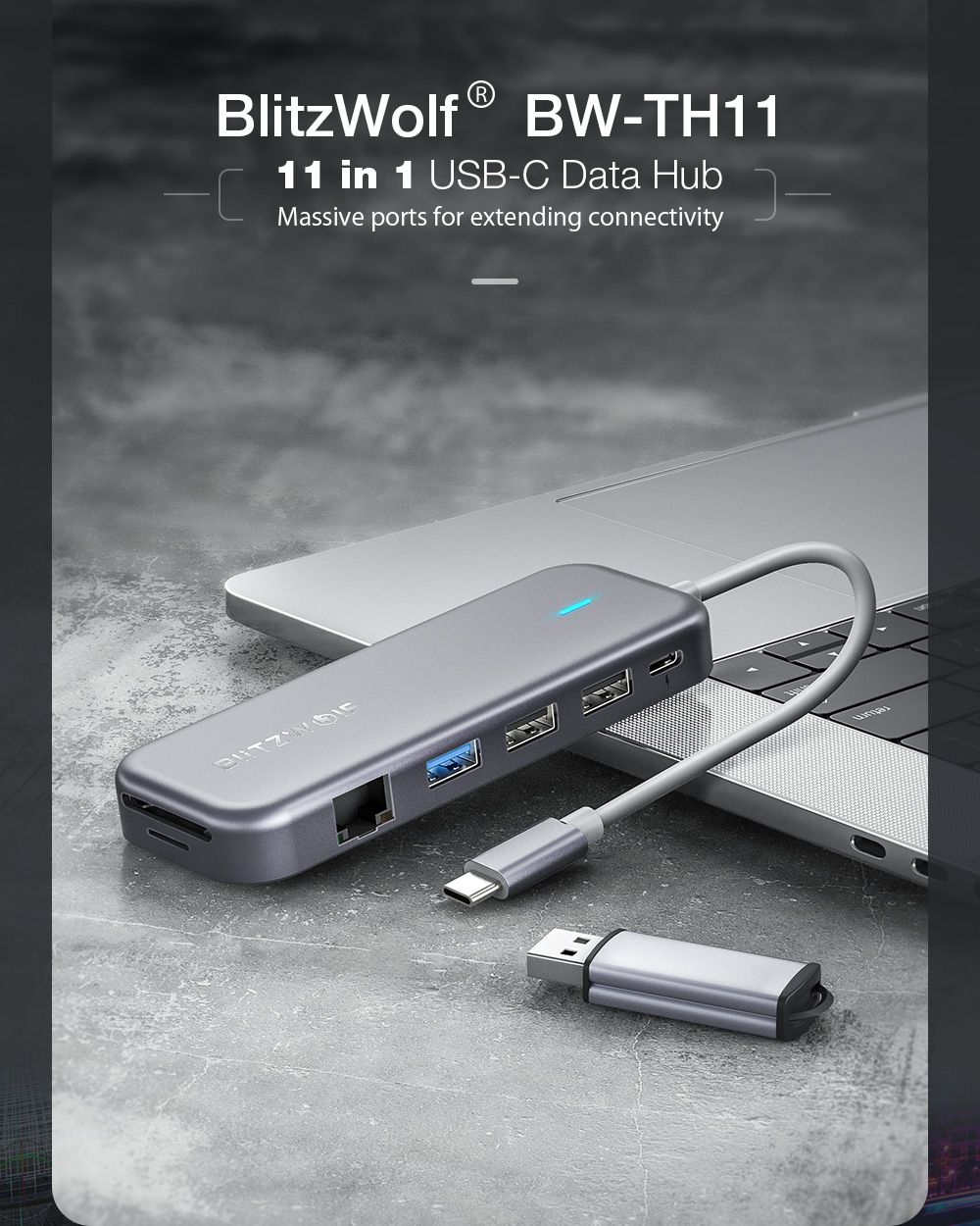 BlitzWolfreg-BW-TH11-11-in-1-USB-C-Data-Hub-with-Dual-4K30Hz-HDMI-Ports-1080P-60Hz-VGA-Port-USB30-US-1745434