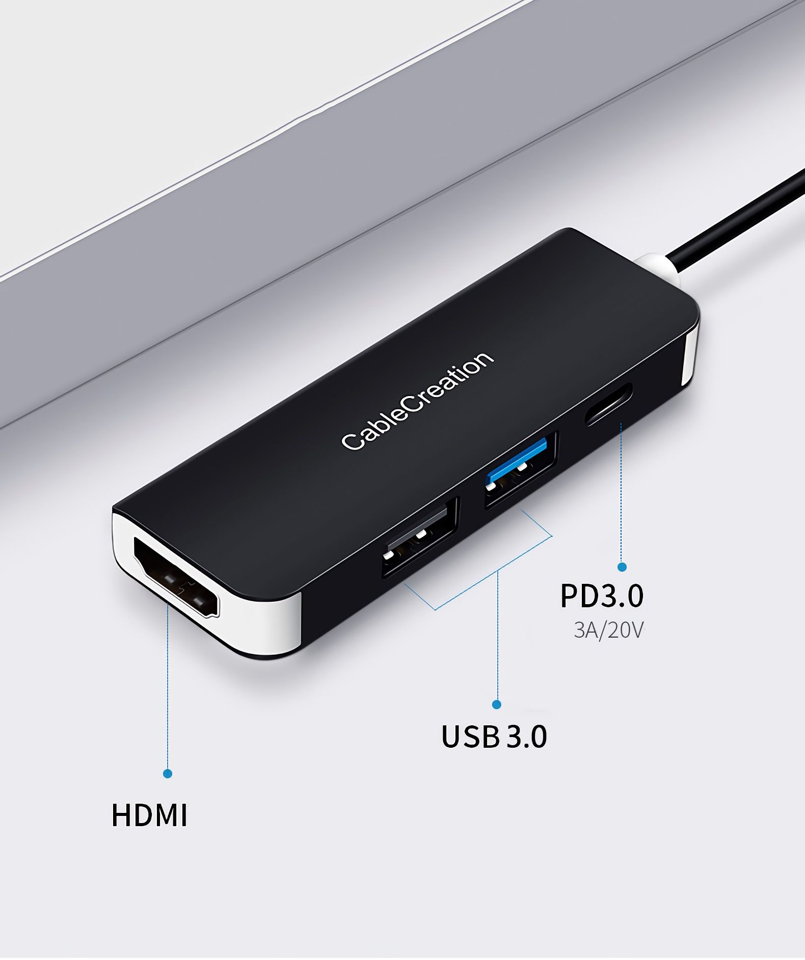 Cable-Creation-USB-Hubs-Type-C-to-HDMI-USB30--x-2-PD30-Charging-Port-1671520