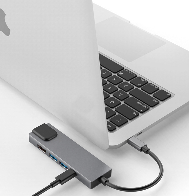 HOWEI-HW-TC21-Type-C-to-HD-5-in-1-USB-Hub-5Gbps-USB30-USB-C-PD-Charging-HD-4K-Display-with-1000Mbps--1589272