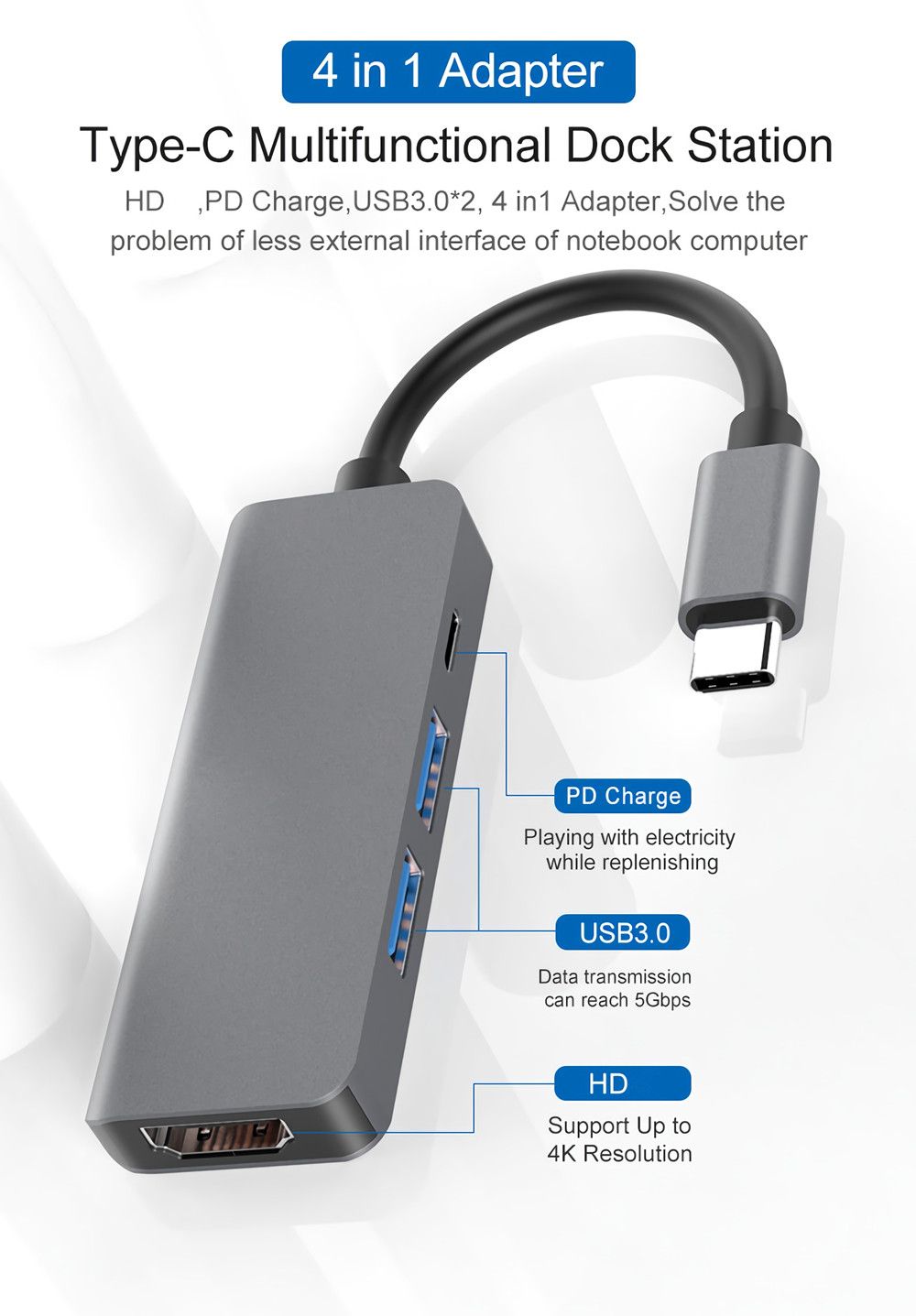 HW-TC16-4-in-1-USB-Type-C-Data-HUB-Adapter-with-2USB-30-4K-HD-Typc-C-for-Tablet-Laptop-1664586