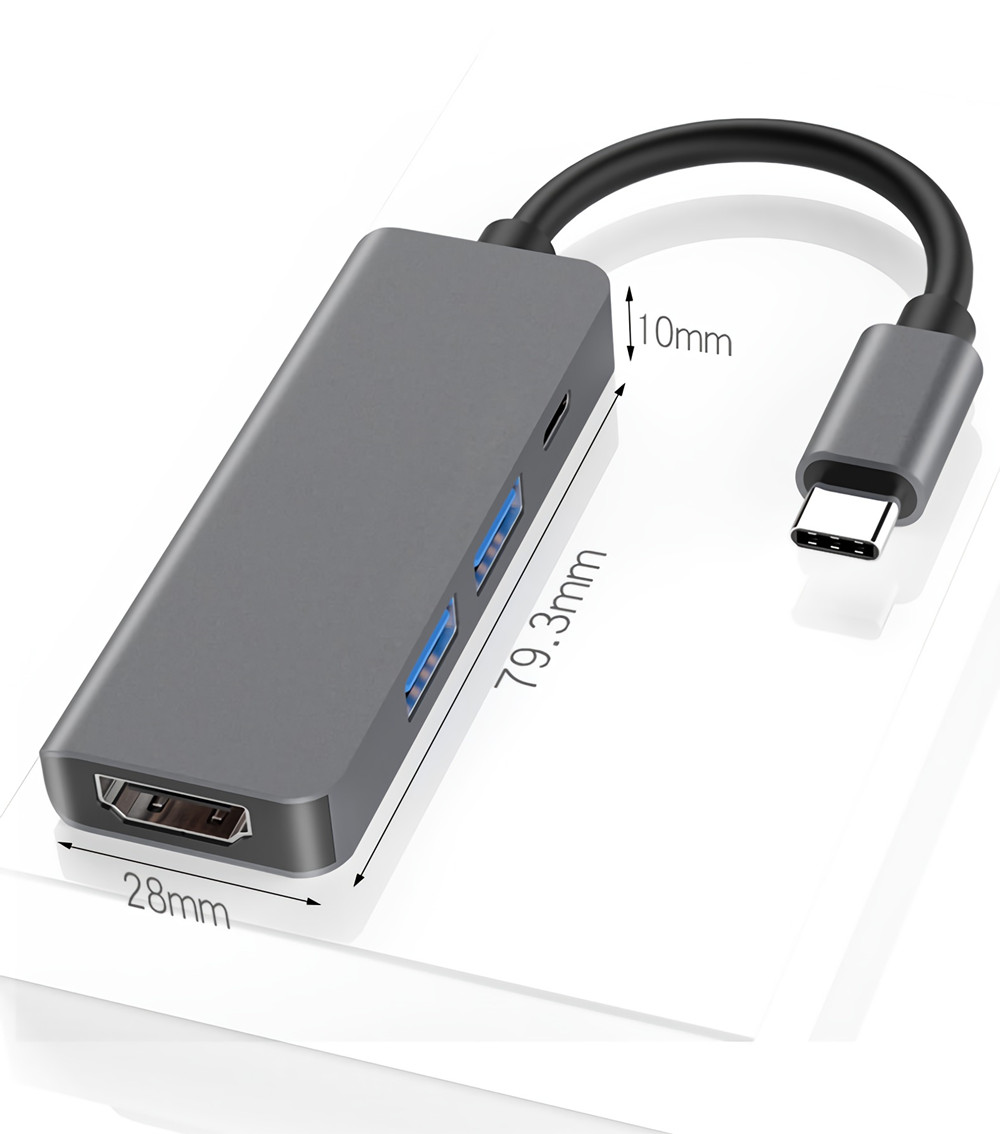 HW-TC16-4-in-1-USB-Type-C-Data-HUB-Adapter-with-2USB-30-4K-HD-Typc-C-for-Tablet-Laptop-1664586
