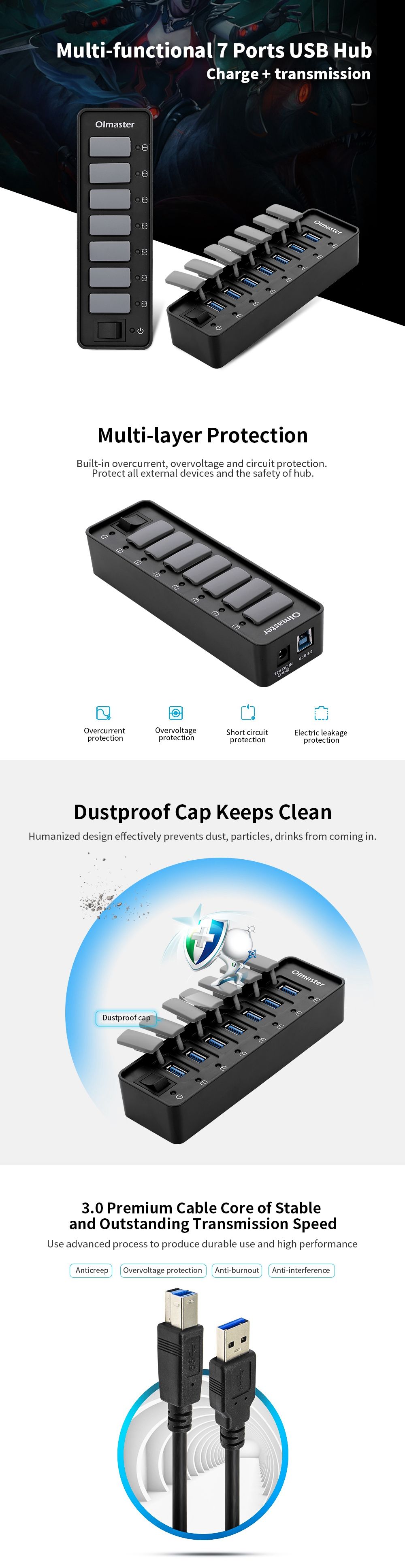 OImaster-HB-8717U3-USB30-7-Ports-Adapter-5Gbps-with-Dustproof-Cap-Switch-Connector-USB-Hub-for-PC-La-1606322