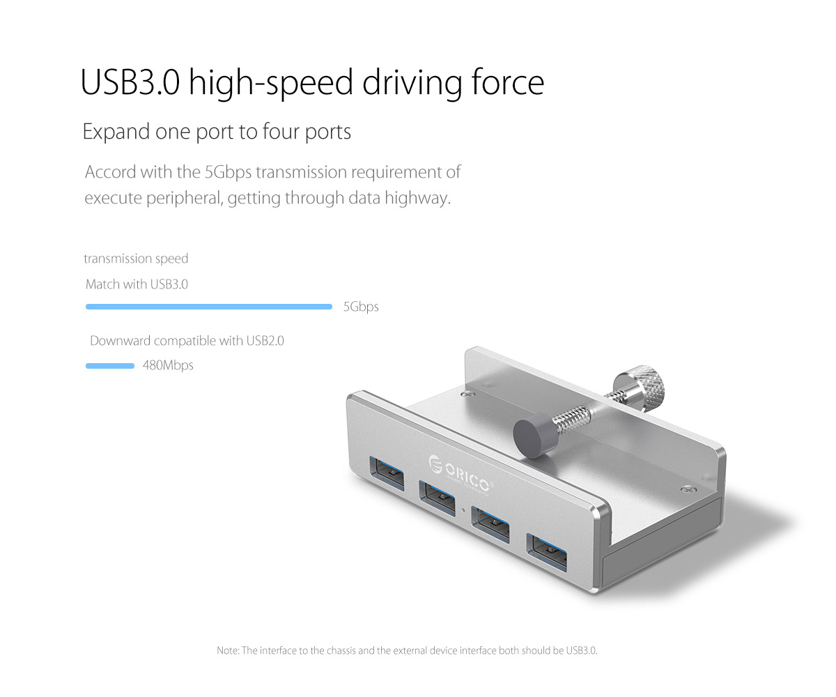 ORICO-MH4PU-USB30-4-Ports-Monitor-Table-Clip-type-HUB-For-PC-Mac-1226371