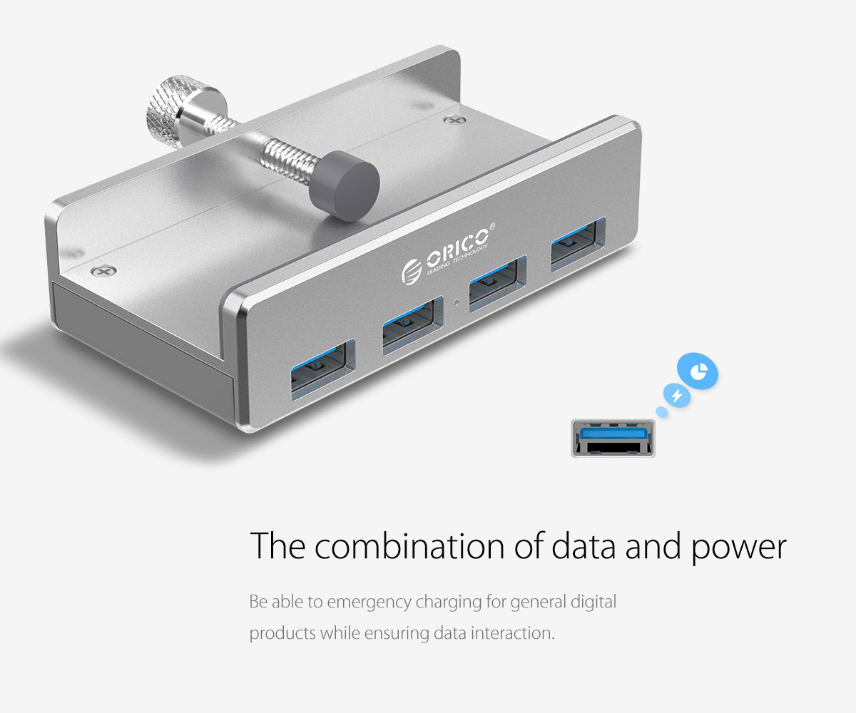 ORICO-MH4PU-USB30-4-Ports-Monitor-Table-Clip-type-HUB-For-PC-Mac-1226371