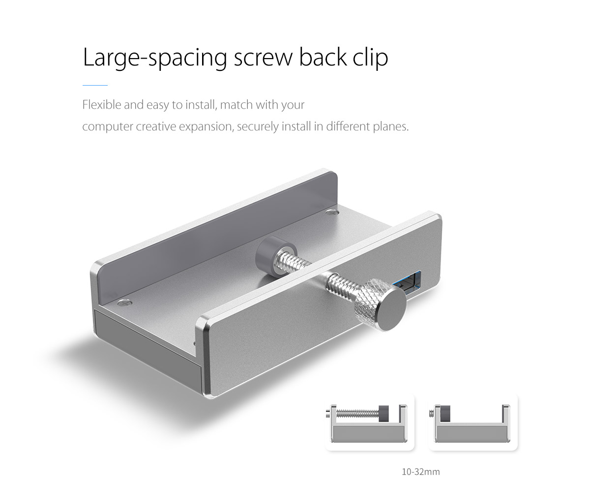 ORICO-MH4PU-USB30-4-Ports-Monitor-Table-Clip-type-HUB-For-PC-Mac-1226371