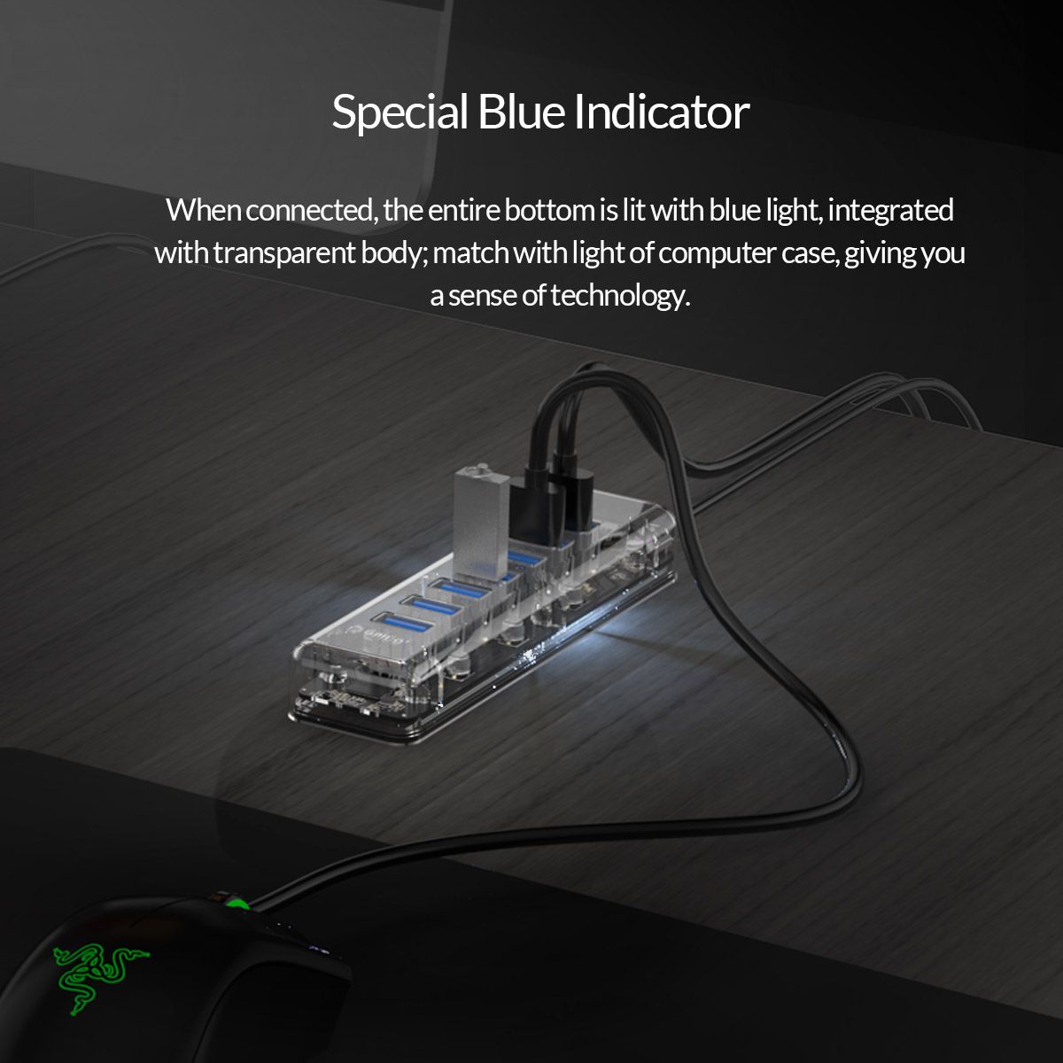 Orico-F7U-Transparent-7-Port-USB-30-Hub-with-Dual-port-Power-Supply-1386880