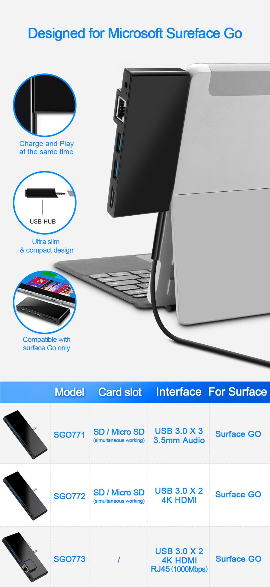 ROCKETEK-SGO771-Surface-GO-Hub-3--USB-30-Hubs-SD-Card-Reader-Surface-GO-Adapter-with-2-SD-Card-Slots-1623560