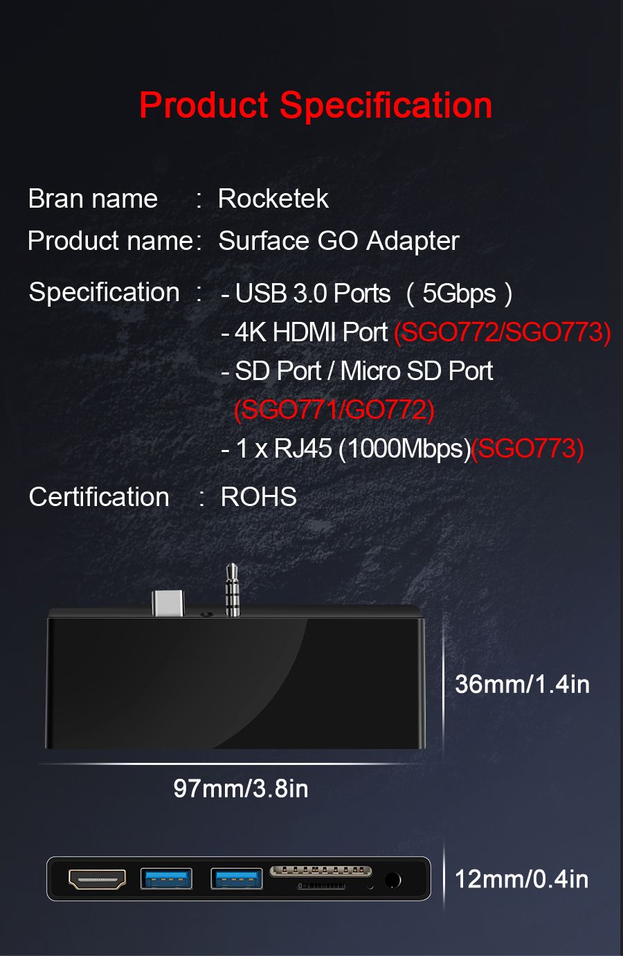 ROCKETEK-SGO771-Surface-GO-Hub-3--USB-30-Hubs-SD-Card-Reader-Surface-GO-Adapter-with-2-SD-Card-Slots-1623560