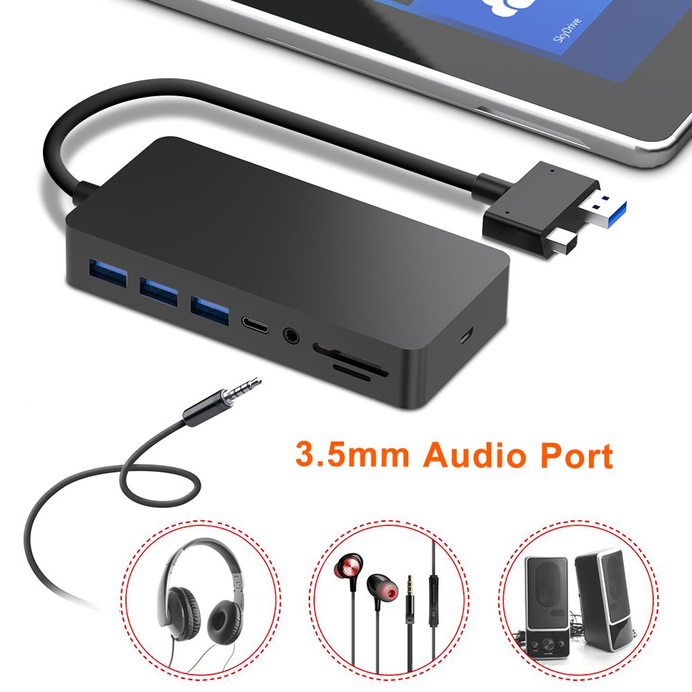 ROCKETEK-SH701-USB-Hub-Card-Reader-Docking-Station-for-Surface-Pro-456-with-RJ45-LAN-DP-HD-VGA-USB-3-1623616