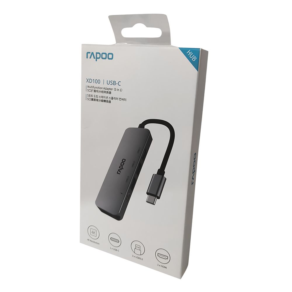 Rapoo-XD100-5-port-Docking-Station-Type-C-USB30-Hub-PD-Charging-Adapter-HD-Converter-for-WindowsMacL-1683368