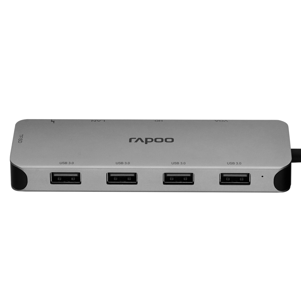 Rapoo-XD200-10-port-Docking-Station-Type-C-USB30-Hub-RJ45-Adapter-HD-Converter-SD--TF-Card-Reader-fo-1683438