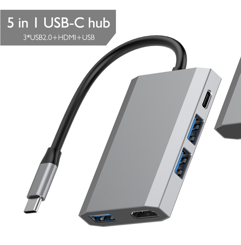SEEWEI-TW5A-Type-C-to-USB-30-Hub-5-Ports-Hub-5-in-1-Docking-Station-Multi-functional-Hub-Expander-Ad-1649168