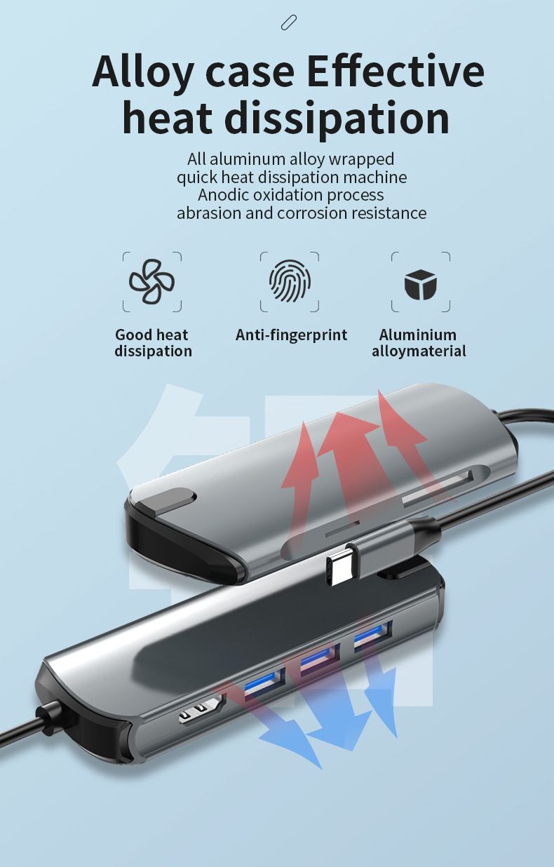 SHIWEI-1904-4-in-1-USB-C-Data-Hub-with-3-Port-USB-30-HDMI-4K-Display-Port-for-MacBooks-Notebooks-Pho-1651502