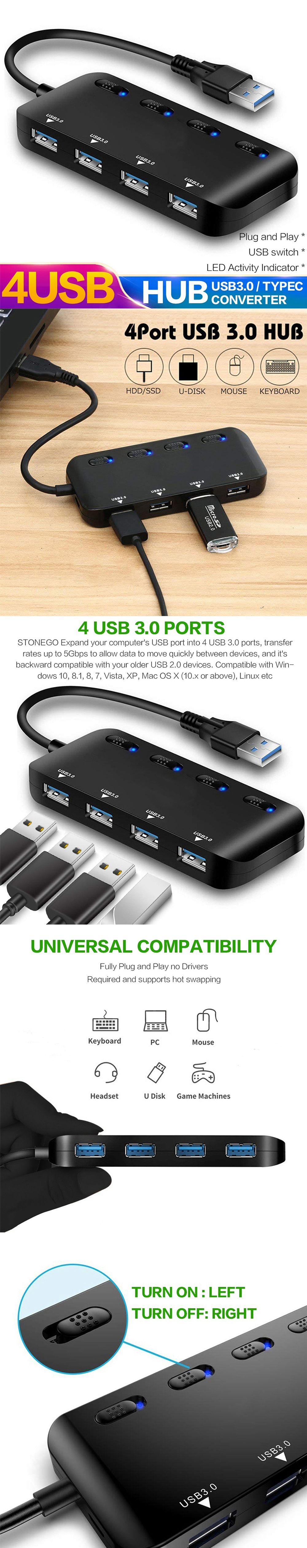 USB30--Type-C-4-in-1-Multifunction-USB-Hub-USB30-High-Speed-Transmission-with-Switch-Adapter-Extende-1598302