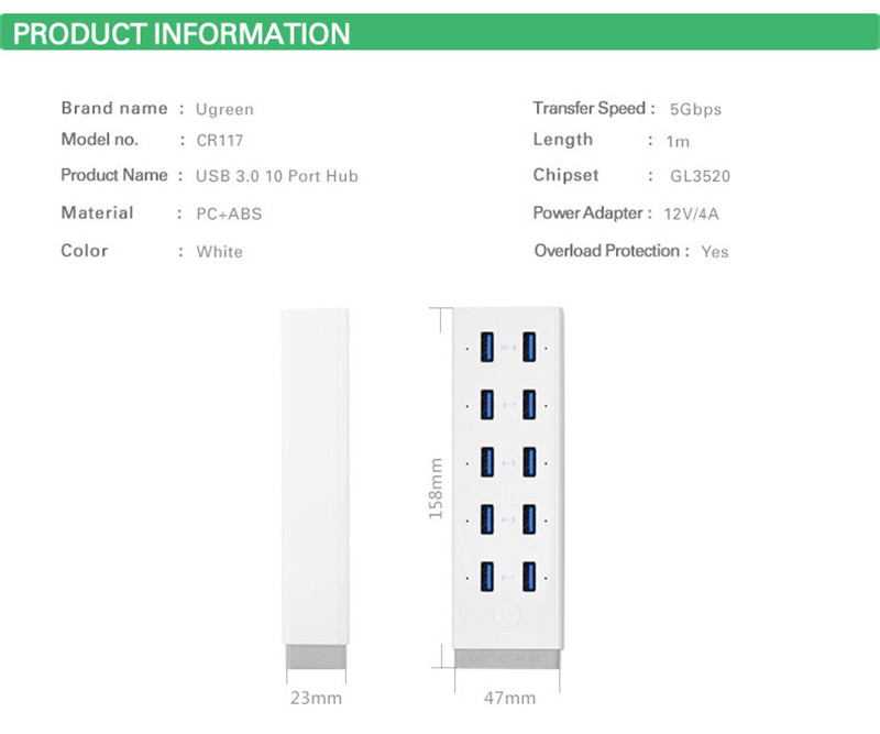 Ugreen-CR117-High-Speed-USB-30-10-Ports-Hub-With-12V-4A-Power-Adapter-USB-Splitter-for-Laptop-PC-1143828
