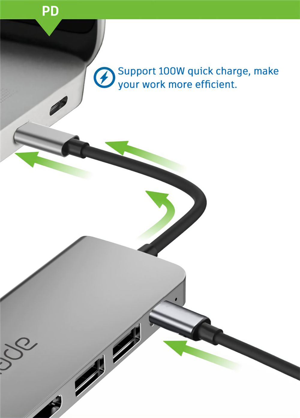 VMADE-CB011A-6-in-1-USB-C-Hub-Type-C--USB30-Hub-4K-HD-100W-Quick-Charge-CFASTSD-Card-Reader-Docking--1711950