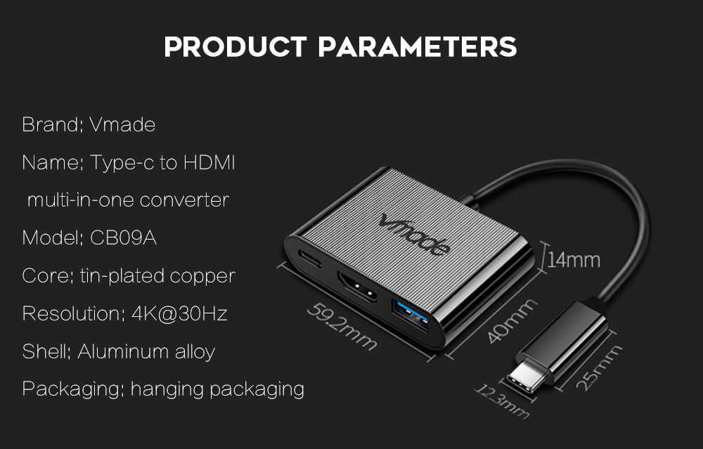 Vmade-CB09A-3-in-1-USB-C-Hub-Type-C--USB30-Hub-4K-HD-PD-60W-Quick-Charge-Docking-Station-1712468