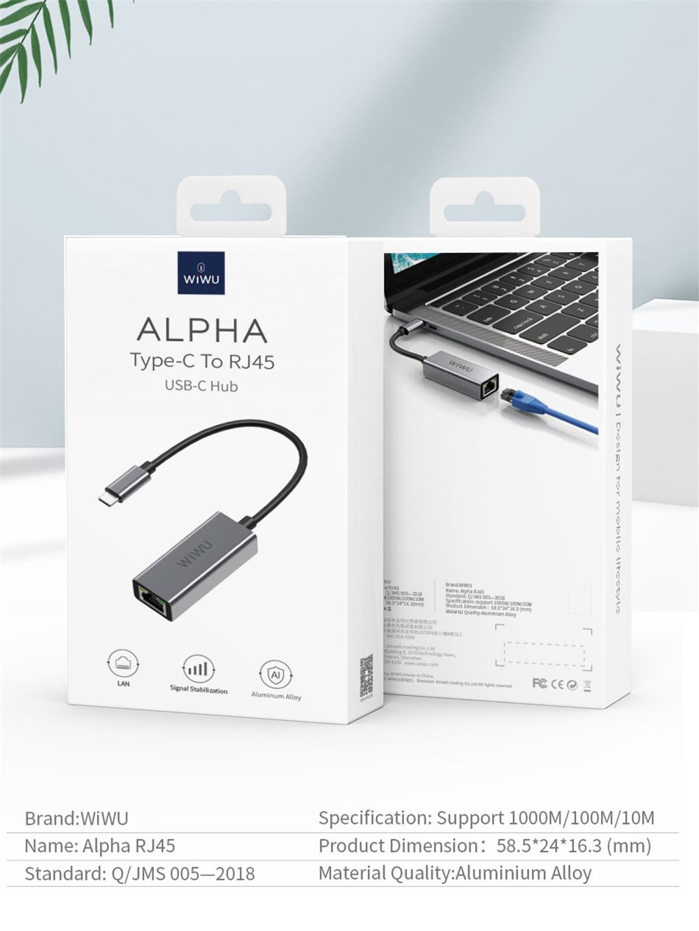 WIWU-Alpha-Type-C-to-RJ45-USB-C-Hub-101001000M-Gigabit-Network-Cable-Converter-for-MacBook-Air-Pro-2-1722337