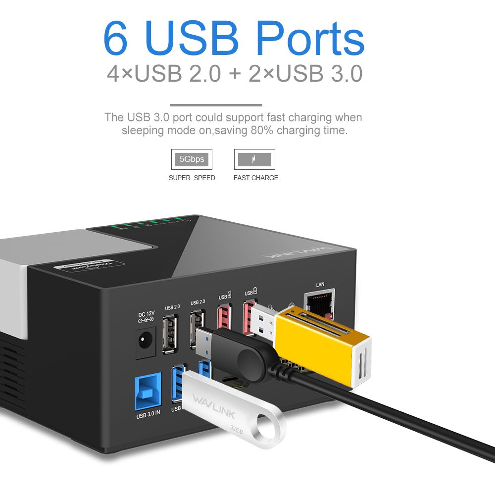 Wavlink-WL-UG39DK3-Multifunctional-USB-30-to-DVI-HDMI-Audio-RJ45-Port-USB-Hub-Docking-Station-1129992