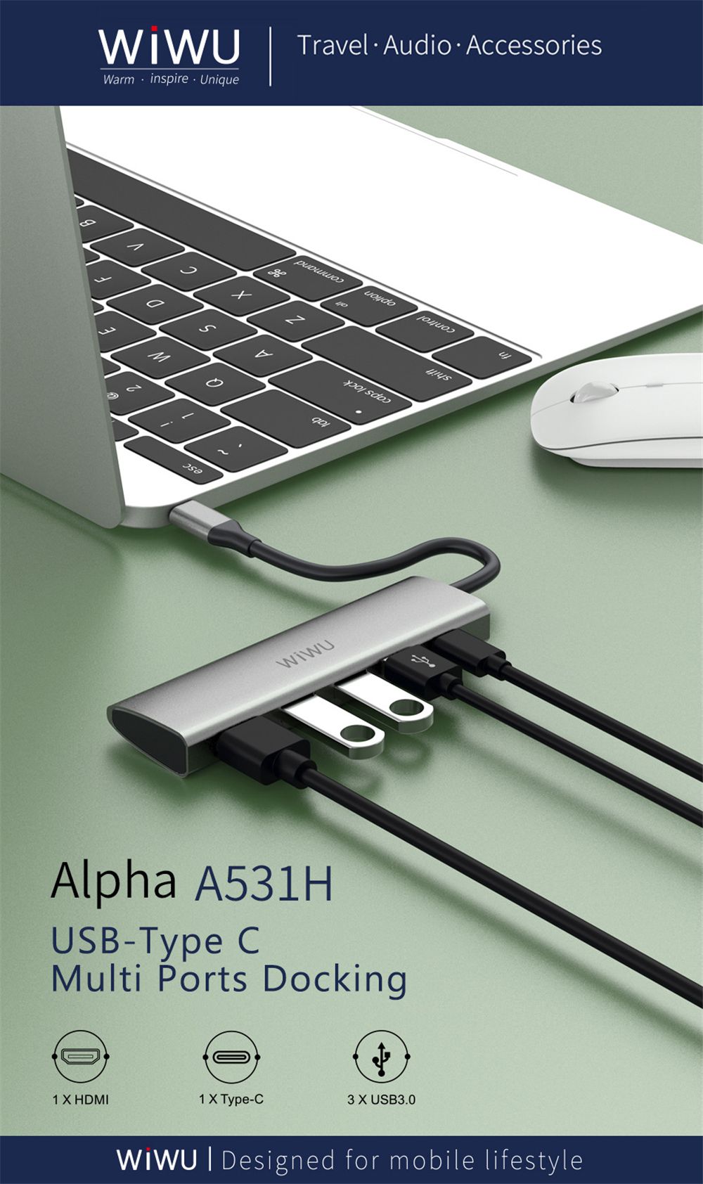 WiWU-Alpha-A531H-5-in-1-USB-C-Hub-Type-C-to-USB30-Adapter-HD-Converter-Multi-functional-Docking-Stat-1722770