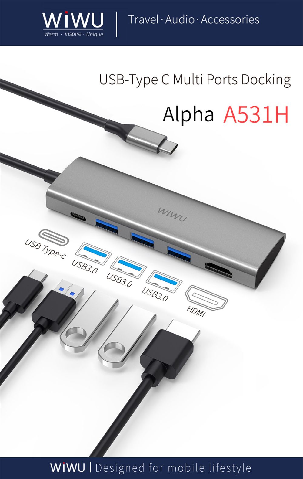 WiWU-Alpha-A531H-5-in-1-USB-C-Hub-Type-C-to-USB30-Adapter-HD-Converter-Multi-functional-Docking-Stat-1722770