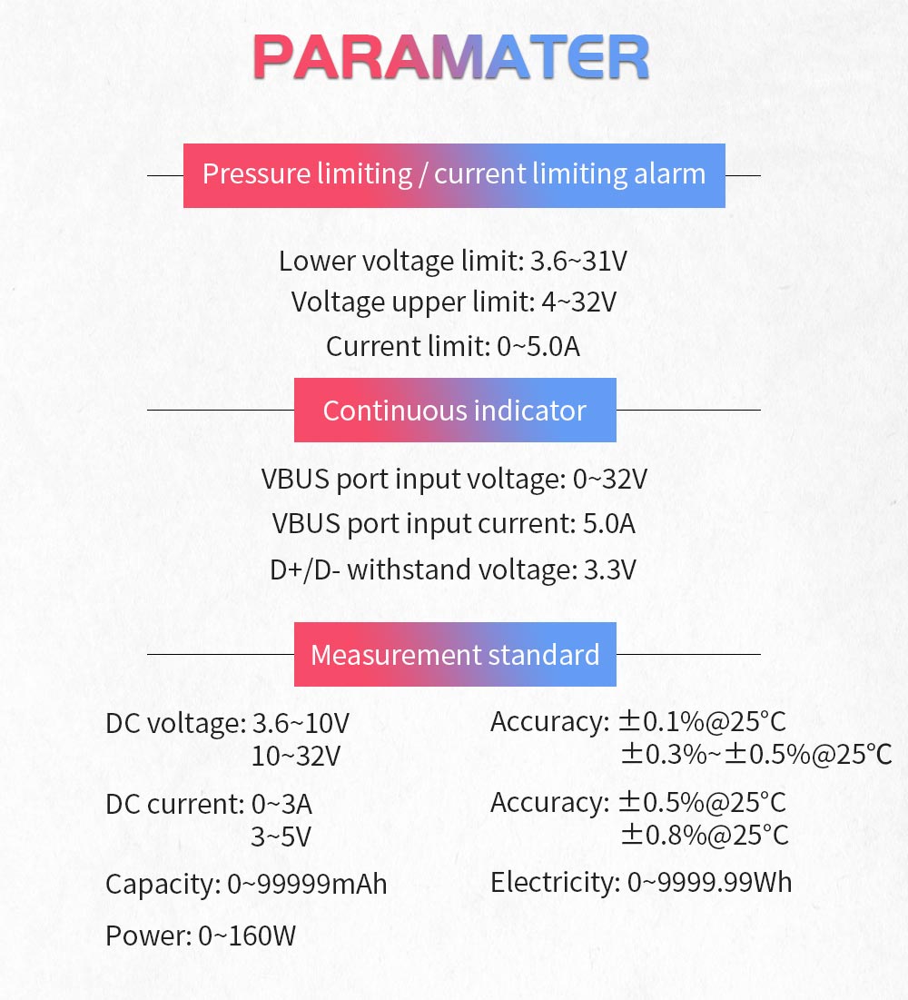 FNB18-32V-160W-USB30-Tester-DC-Digital-Voltmeter-Amperimeter-Current-Voltage-Meter-Amp-Volt-Ammeter--1555197