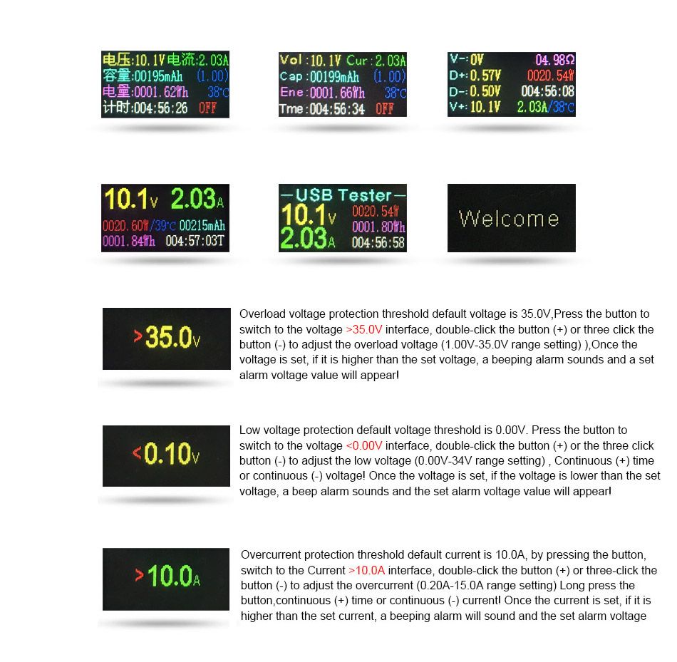 JUWEI-Multifunctional-Color-TFT-USB-Tester-bluetooth-Type-C-PD-Digital-Voltmeter-Vurrent-Meter-Ammet-1291132