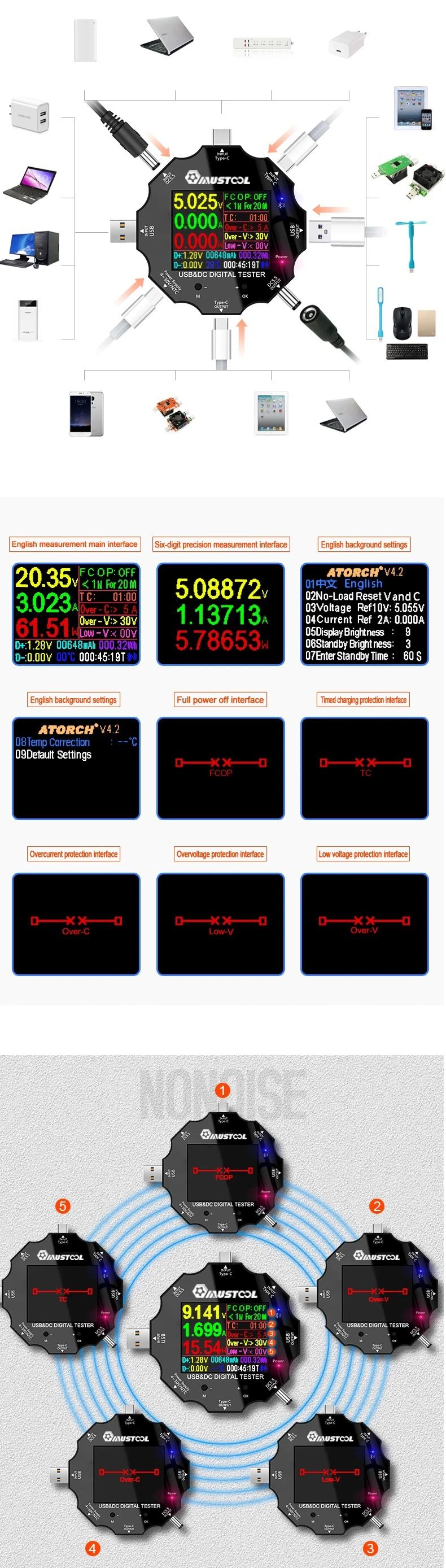 MUSTOOL-UD18-USB30DCType-C-18-in-1-USB-Tester-APP-bluetooth--12-Adapters-1696770