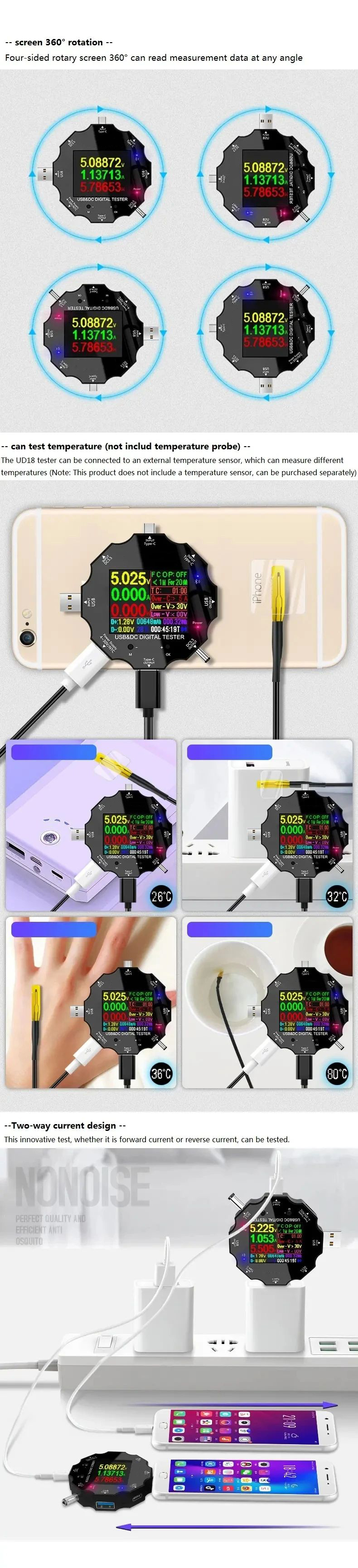 MUSTOOL-UD18-USB30DCType-C-18-in-1-USB-Tester-bluetooth-APP--DC-Male-to-Crocodile-Clip--DC-Female-to-1696222