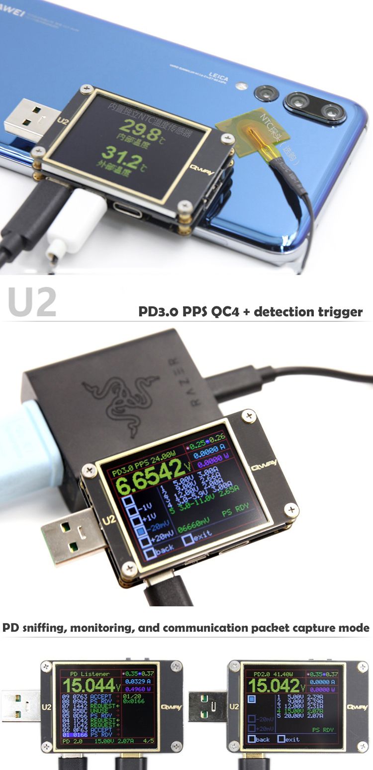 U2p-Current-and-Voltage-meter-USB-Tester-QC4-PD30-20PPS-Fast-Charge-Protocol-Capacity-Dimension-1649000