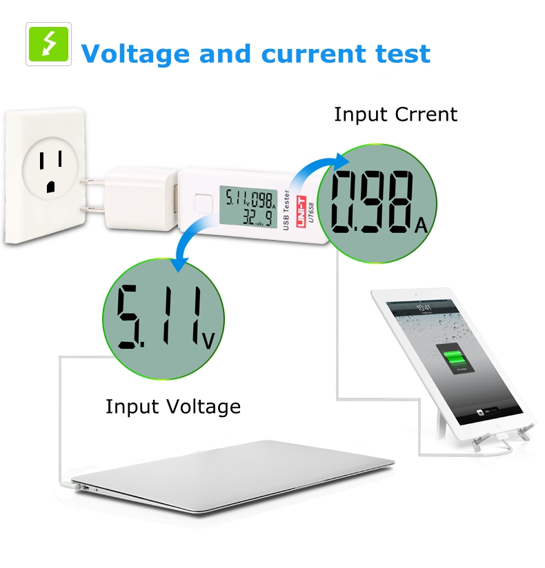 UNI-T-UT658B-Digital-USB-Testers-Testable-Stable-Input-Voltage-Range-From-3V-to-90V-with-LCD-1244879