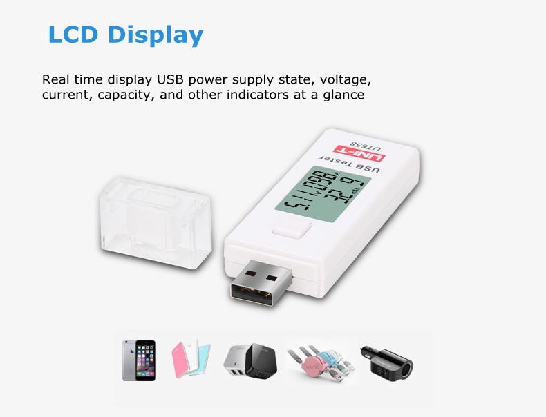 UNI-T-UT658B-Digital-USB-Testers-Testable-Stable-Input-Voltage-Range-From-3V-to-90V-with-LCD-1244879