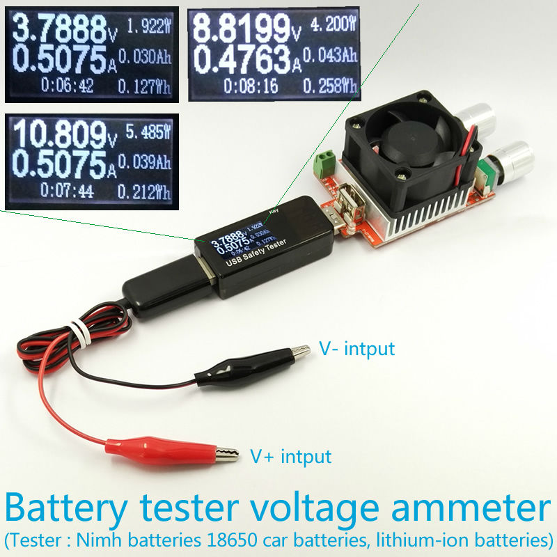 USB-Tester-Battery-Tester-Power-Meter-Voltmeter-Ammeter-Capacity-18650-Lithium-Polymer-NIMH-Carbon-Z-1171108