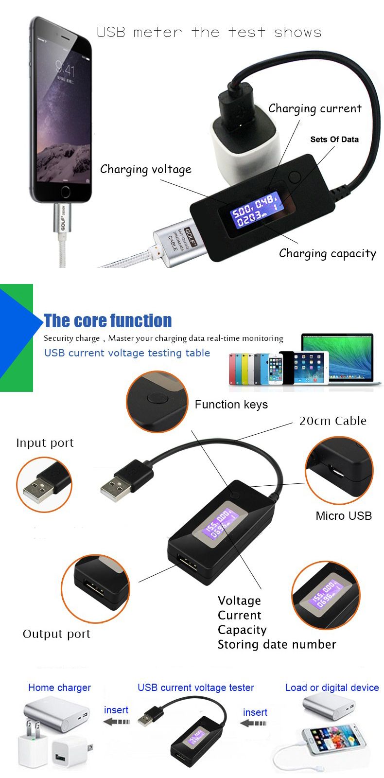 USB-Tester-DC-Voltmeter-Ammeter-Voltage-Current-Meter-Capacity-Monitor-QC20-Quick-Charger-Detector---1171654