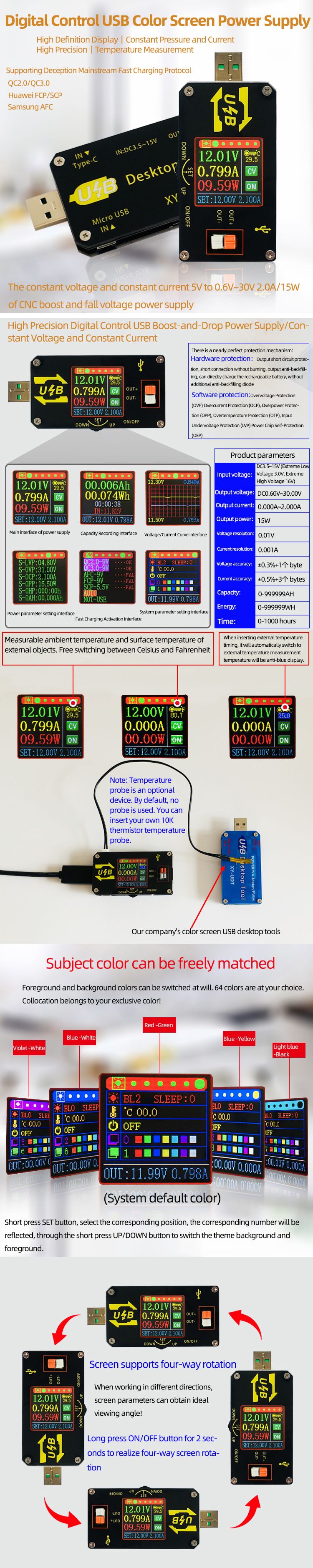 XY-UDP-CNC-USB-Color-Screen-Power-Supply-Voltage-Step-down-Module-Constant-Voltage-Constant-Current--1582035