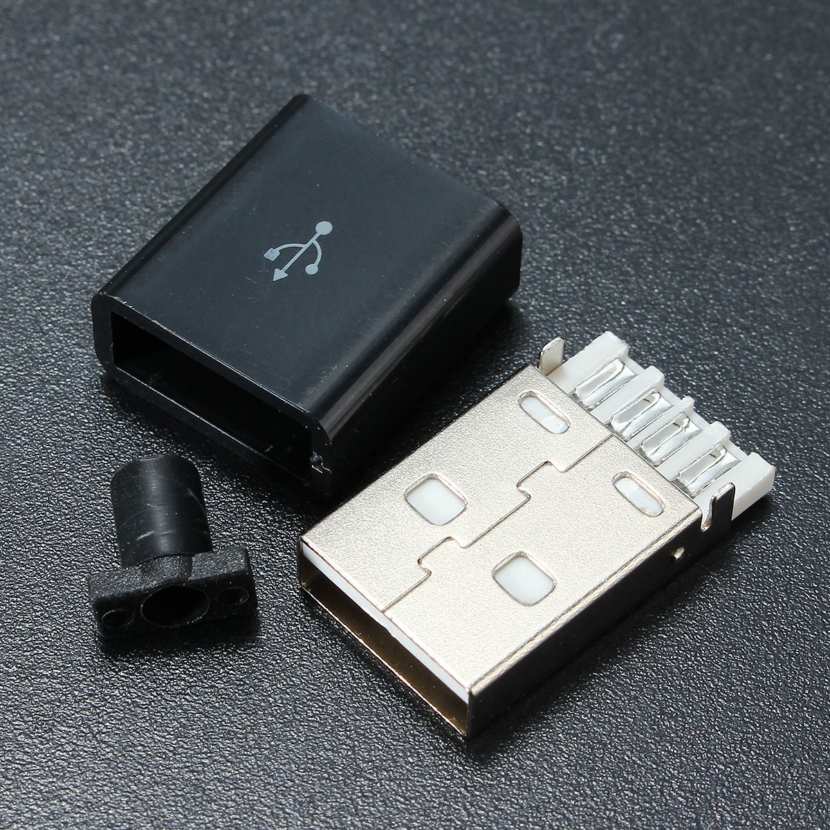 1Pcs-USB-20-Type-A-Plug-4-pin-Male-Adapter-Solder-Connector-amp-Black-Cover-Square-1287374