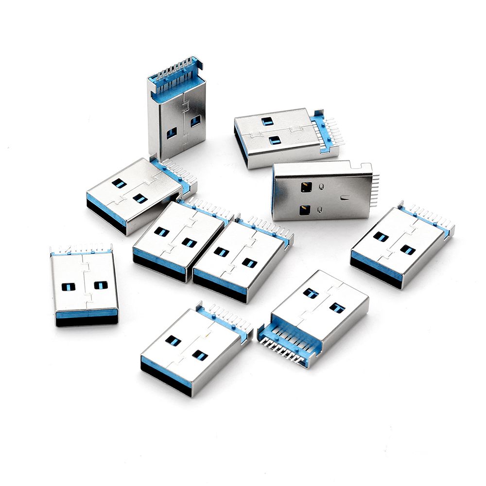 10pcs-180-Degree-USB-30-Type-A-female-Socket-Connector-SMT-Charging-Socket-Plug-Connector-1334754