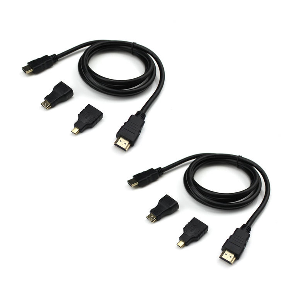 2-PCS-15m-HD-Video-Cable-150cm-for-HDMI-A-Standard-Wire-Mini-HDMI-C-Micro-HDMI-D-Connector-Adapter-C-1628253