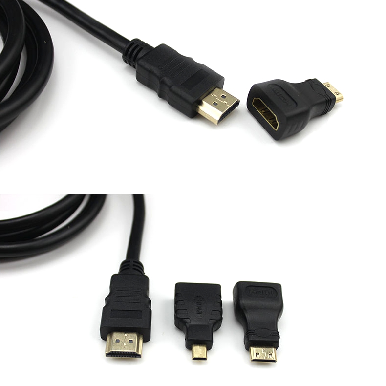 2-PCS-15m-HD-Video-Cable-150cm-for-HDMI-A-Standard-Wire-Mini-HDMI-C-Micro-HDMI-D-Connector-Adapter-C-1628253