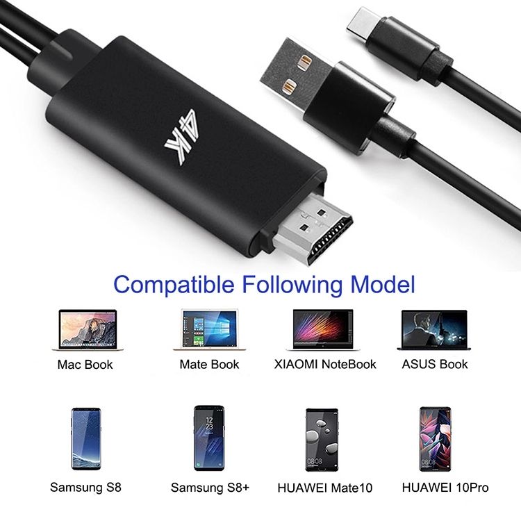 Bakeey-HD-1080P-USB-31-Type-C-to-HDMI-4k-Charging-HDTV-Video-Cable-Adapter-Converter-For-Huawei-P30--1649140