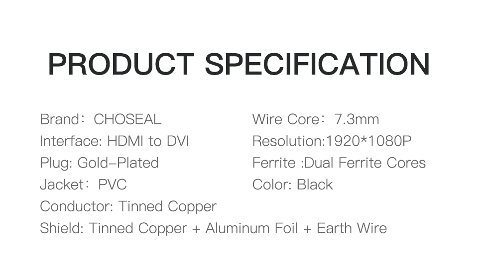 CHOSEAL-HDMI-To-DVI-Cable-DVI-241-Pin-Adapter-4K-1080P-Bi-directional-DVI-D-Male-to-HDMI-Male-Conver-1640694