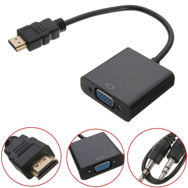 HD-Port-Male-to-VGA-With-Audio-HD-Video-Cable-Wire-Converter-Adapter-1043604