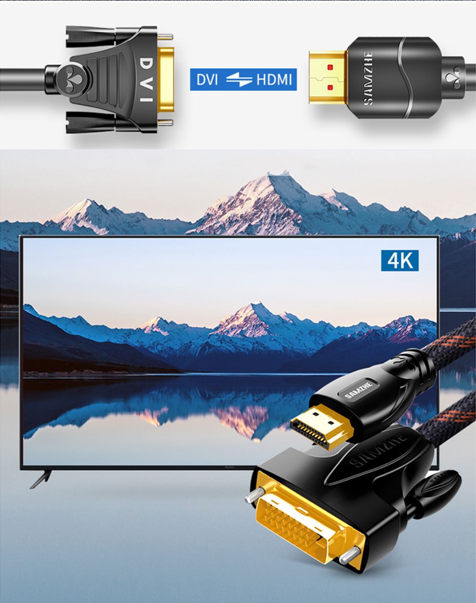SAMZHE-DVI-to-HDMI-Bi-Directional-HDMI-to-DVI-1080P-HDMI-Cable-Video-Cable-for-Computer-Projector-TV-1650371