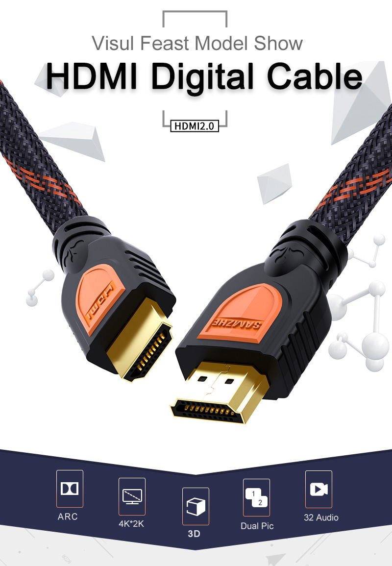 SAMZHE-HDMI-to-HDMI-20-Cable-HDR-4K-3D-Support-for-laptop-TV-LCD-Laptop-PS3-Projector-Computer-Cable-1430276